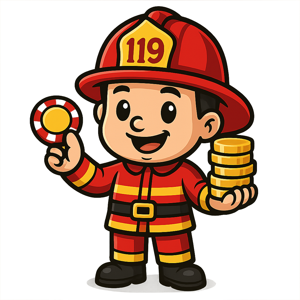 Mascote 119bet - Bombeiro da Sorte